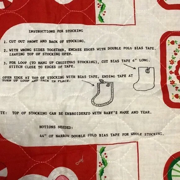 Quilted Fabric Panel 'Baby's First Christmas' Stocking Bibs - Picture 8 of 8